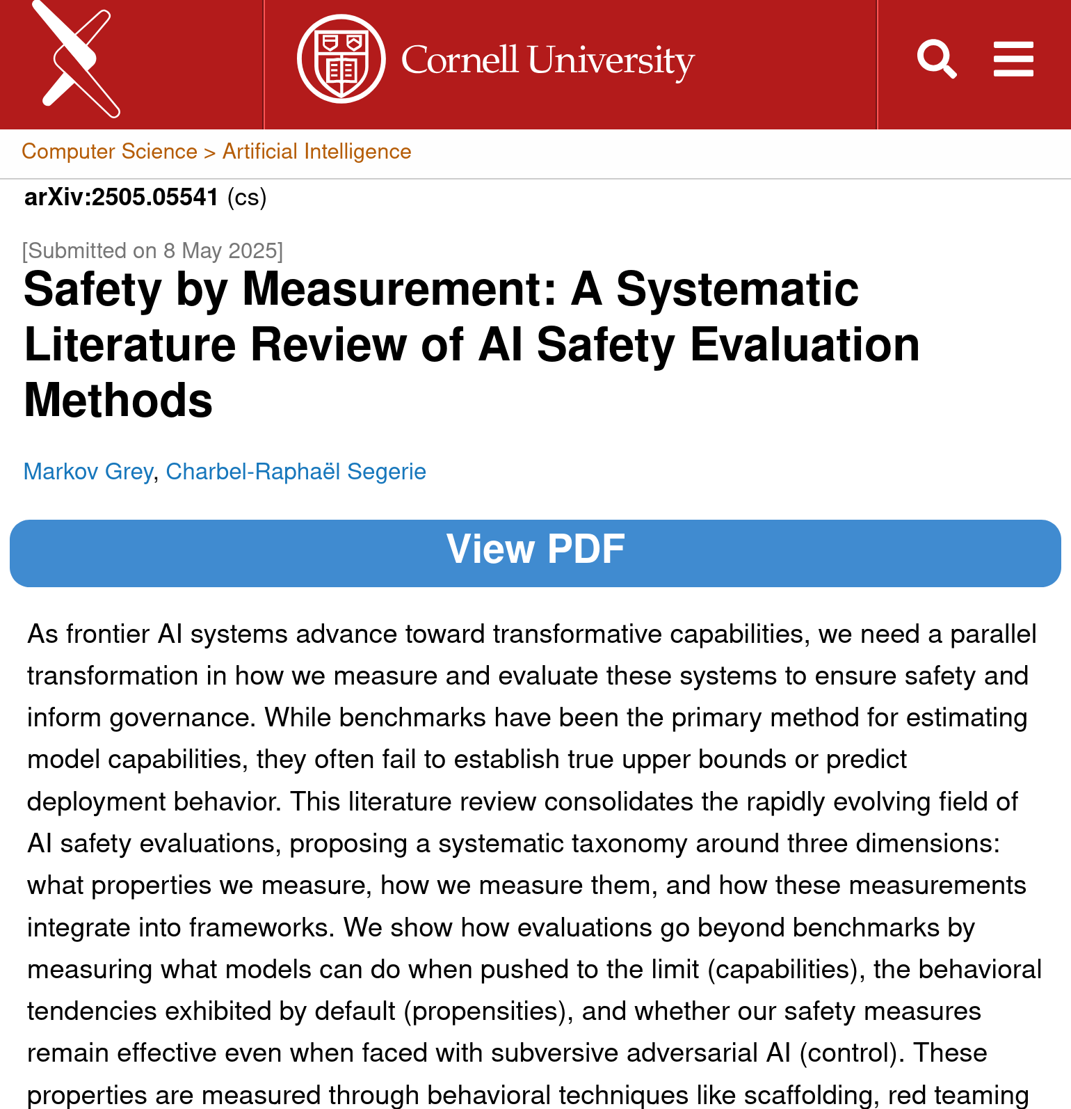 Published Research Publication